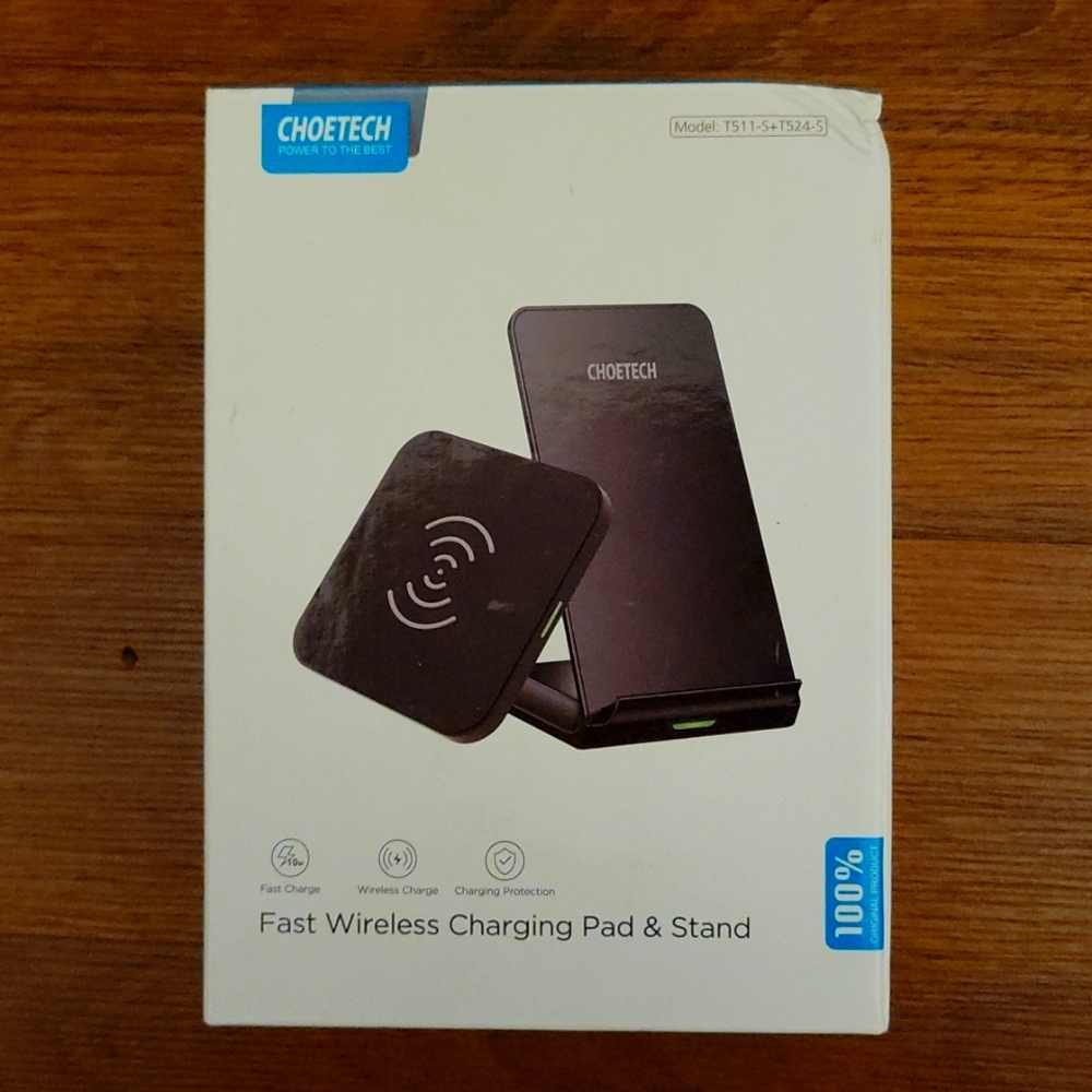 CHOETECH Model T511-S+T524-S fast wireless charging pad & stand 10W New…
